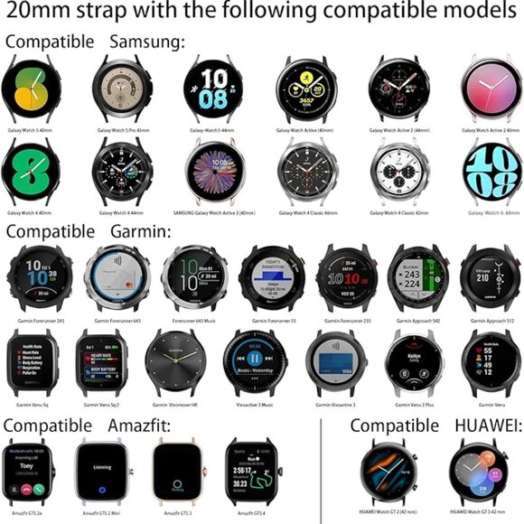 Black Silicone Universal Watch Band, 20mm - Picture 2 of 9